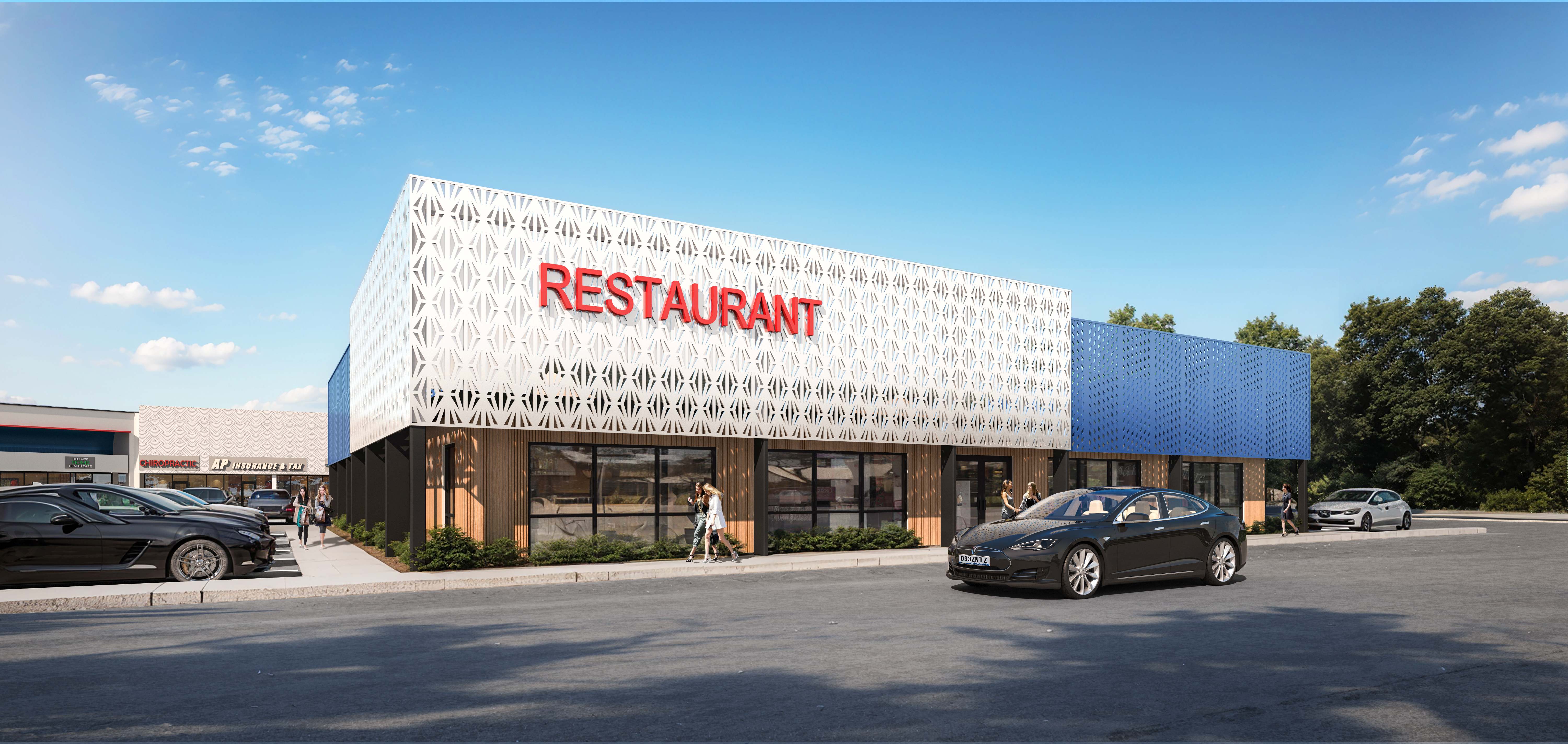 Lion-Square-Shopping Center-Exterior-Eye-Level-View-Daytime-Houston-Texas-1